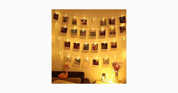 Magnoloran Photo String Lights LED Photo Clips Fairy Twinkle Lights